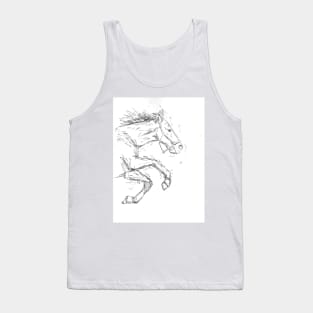 Jumping horse drawing Tank Top